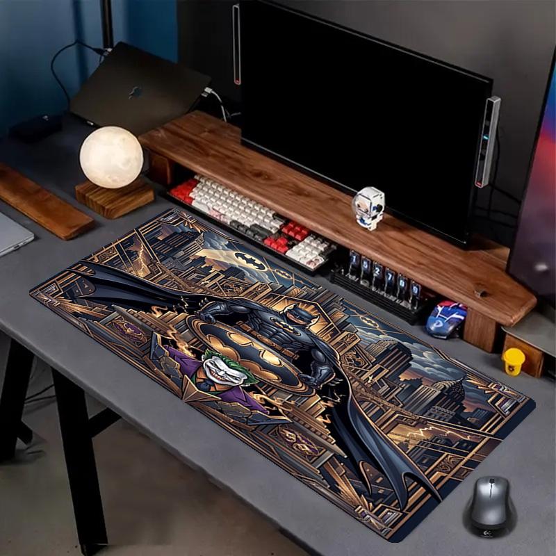 Batman Print Mouse Pad, Anti‑Slip Desktop Keyboard Mat, for PC Laptop Gaming Working Daily Use, Cool Festival Surprise Gift