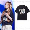 T-shirt GIDLE Idle YUQI Identique Premier Tour Japon Impression T-shirt Fans Kpop Street Y2k Impression Idle Été Coton Manches Courtes Haut