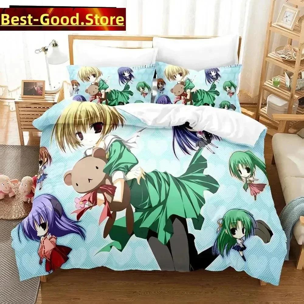 3D Anime Higurashi When They Cry Beding Set Printed Bed Linen Set With Pilowcase Bed Soft Duvet Cover Single Double Quen Super King-Sized Dimensionsd