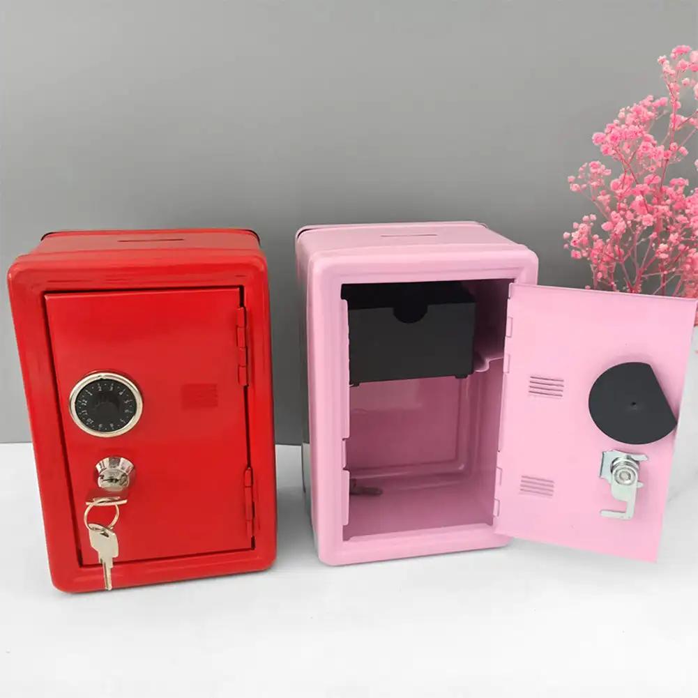 Household Insurance Box Vertical Mini Metal Safe Car Safe Key Insurance Cabinet Desktop Decoration Piggy Bank Child Gift
