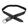 Niche Design of Women with Belts for High-end and Fashionable Versatile Decoration with Jeans Belt Metal Ring Pin Buckle Black Belt