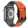 Silicone Strap For Apple Watch Band Ultra 3/2 49mm 11 10 9 8 7 46mm 45mm Breathable Two-color Bracelet iWatch 6 5 4 SE 44mm Belt