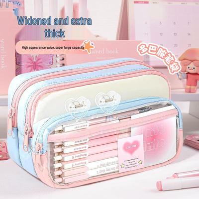 Dopamine Style Large Capacity Pencil Case: Essential Back-to-School Student Stationery & Practical Souvenir