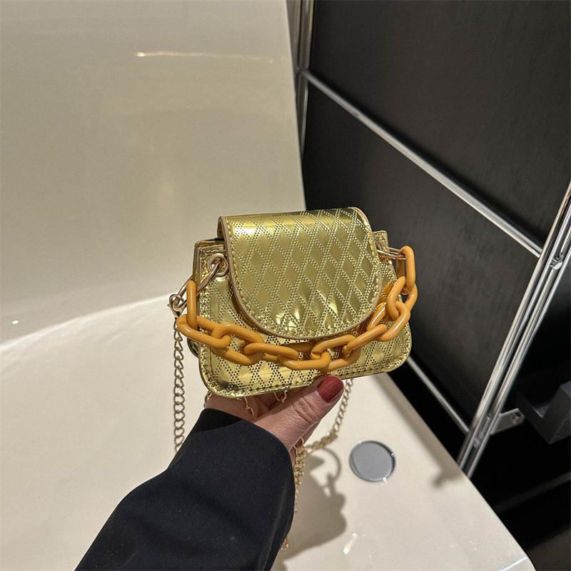 Chic Mini Bag With Quilted Design And Stylish Chain Strap For Everyday Use