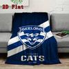 Geelong Cats-inspired 2D Flat Pattern Flannel Blanket High quality All Seasons Warmth and Comfort Perfect for Christmas Gifts.PMT0914370