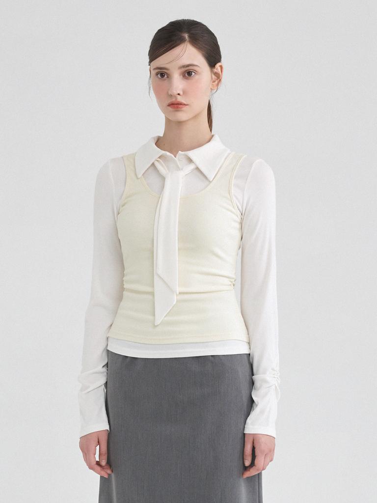 MICANE Ronan Layered Tie Tee
