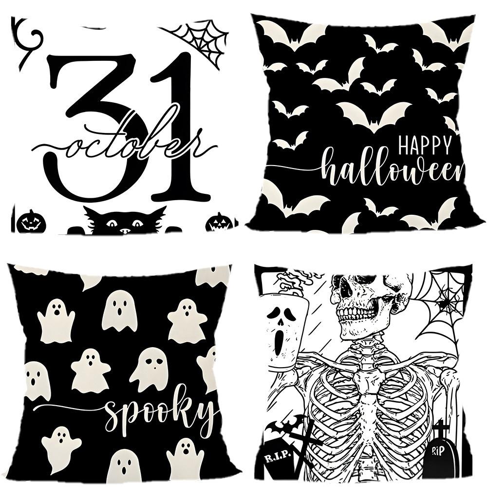 Halloween Pillowcase Pumpkin Skull Funny Ghost Cushion Cover Sofa Living Room Decoration Pillow