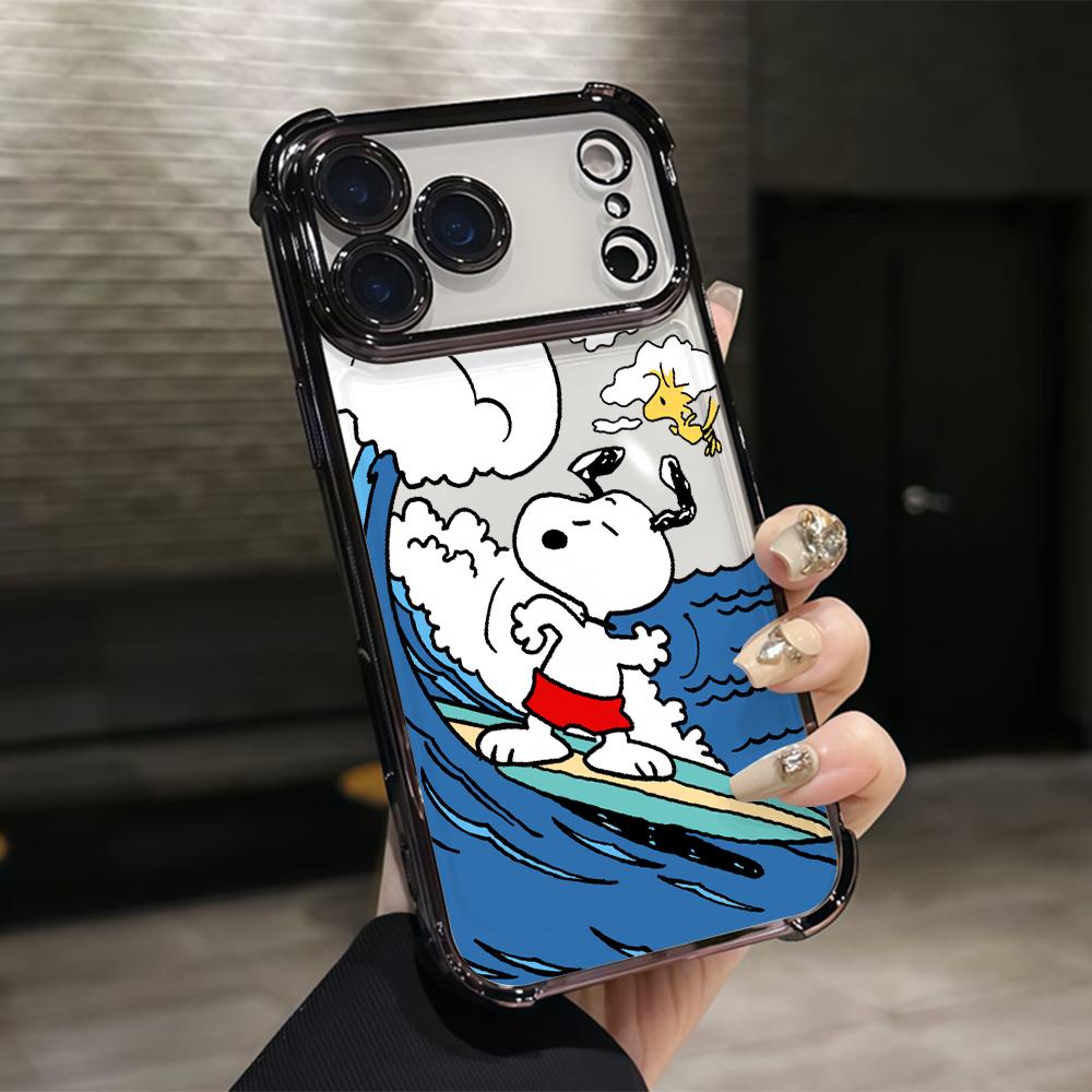 Cute S-Snoopys Dog Line Phone Case for Samsung Galaxy A57 A56 A55 A54 A53 A52 A37 A36 A16 A06 4G 5G Anti-drop Transparent Cover