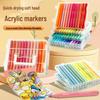 Stackable Colored Acrylic Marker Pens with Soft Head In Folding Box for Kids