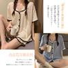 YunXiozy Star Pajama Short Lightweight Dotted Open Women's Set, Loungewear, Sleeves, Fabric, Front, Comfortable, Sweat-Wicking, Breathable,