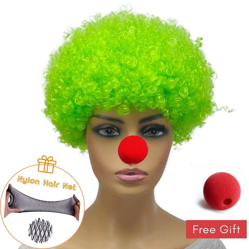 Bunte flauschige explosive Kopf Clown hitzebeständige synthetische Perücke Aprilscherz Halloween Rollenspiel