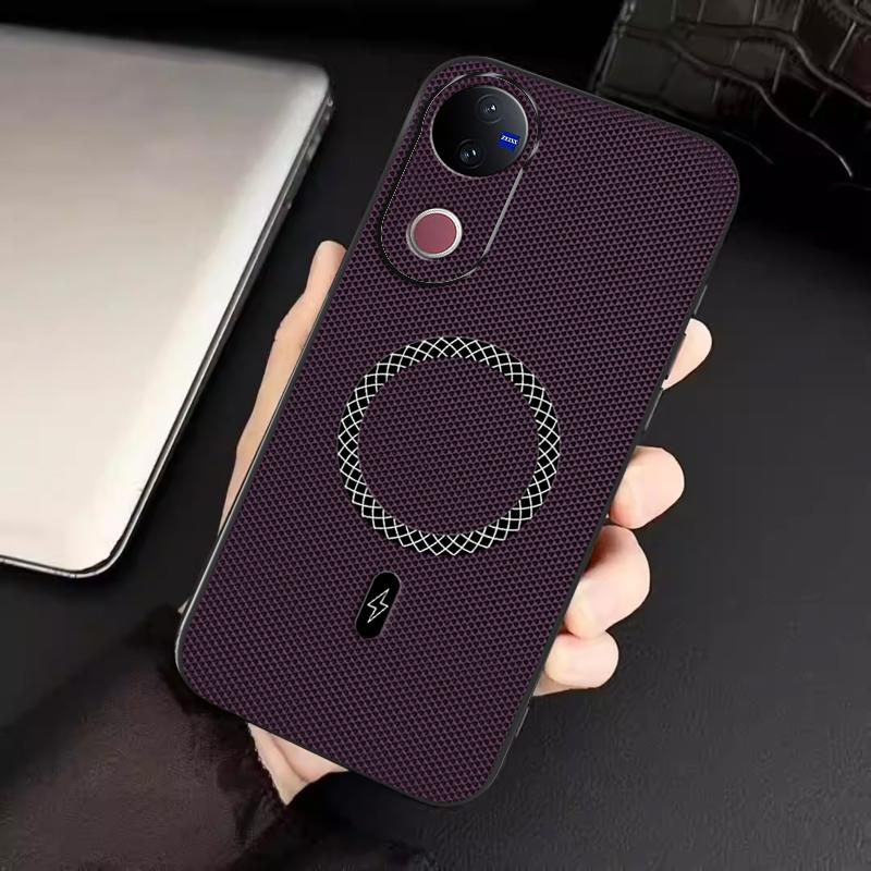 Biruiqu VIVO V50 New Ultra-thin Magnetic Leather Shock-absorbing Protective Phone Case