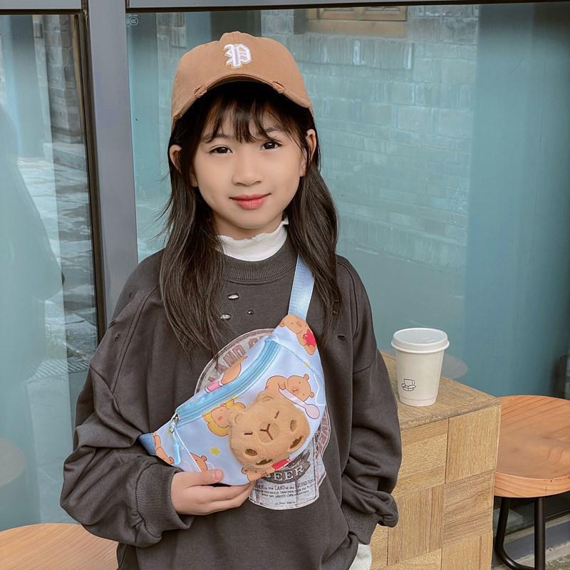 Geantă Messenger Kawaii Capybara Geantă de cruce pentru copii Rucsac drăguț din desene animate Geanta piept cu desene animate Geanta de voiaj Geanta de talie