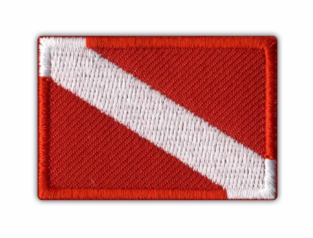 Patchion Diving flag - Sew-on - Embroidered Patch/Badge/Emblem