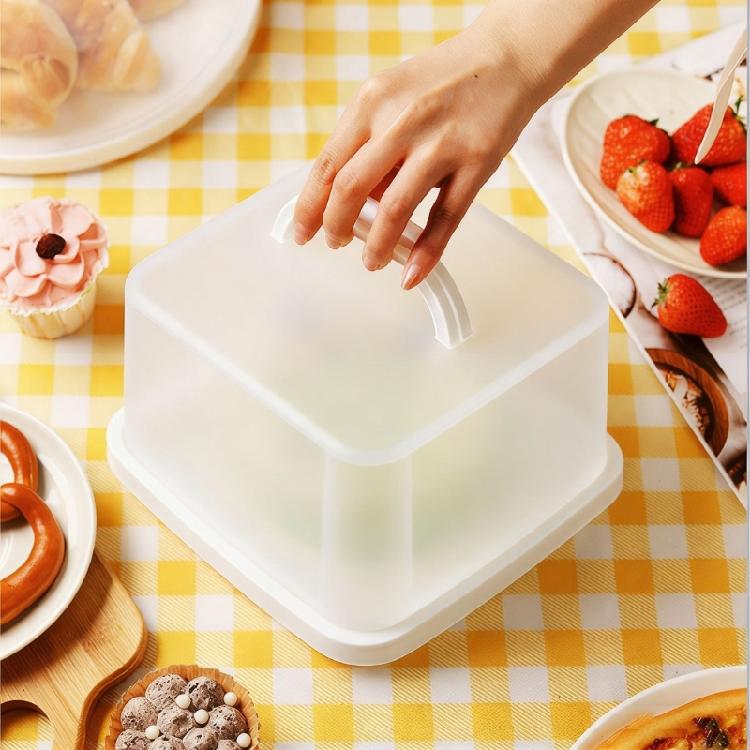 Plastic Food Storage Box For Cakes Cookie Snacks Portable Design Dessert Container Clear Lid Home Outdoor Use