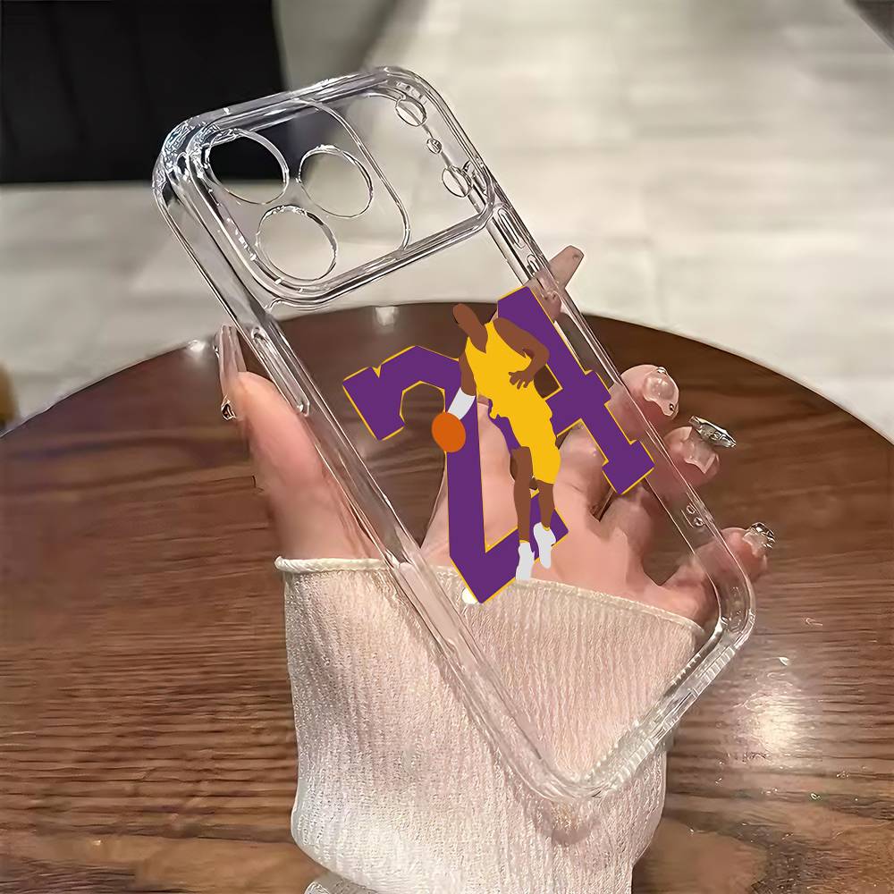 

Kobe-Bryant-24 Phone Case For iPhone 17 16 15 14 13 12 11 Mini Pro Max Plus Transparent Cover iPhone12