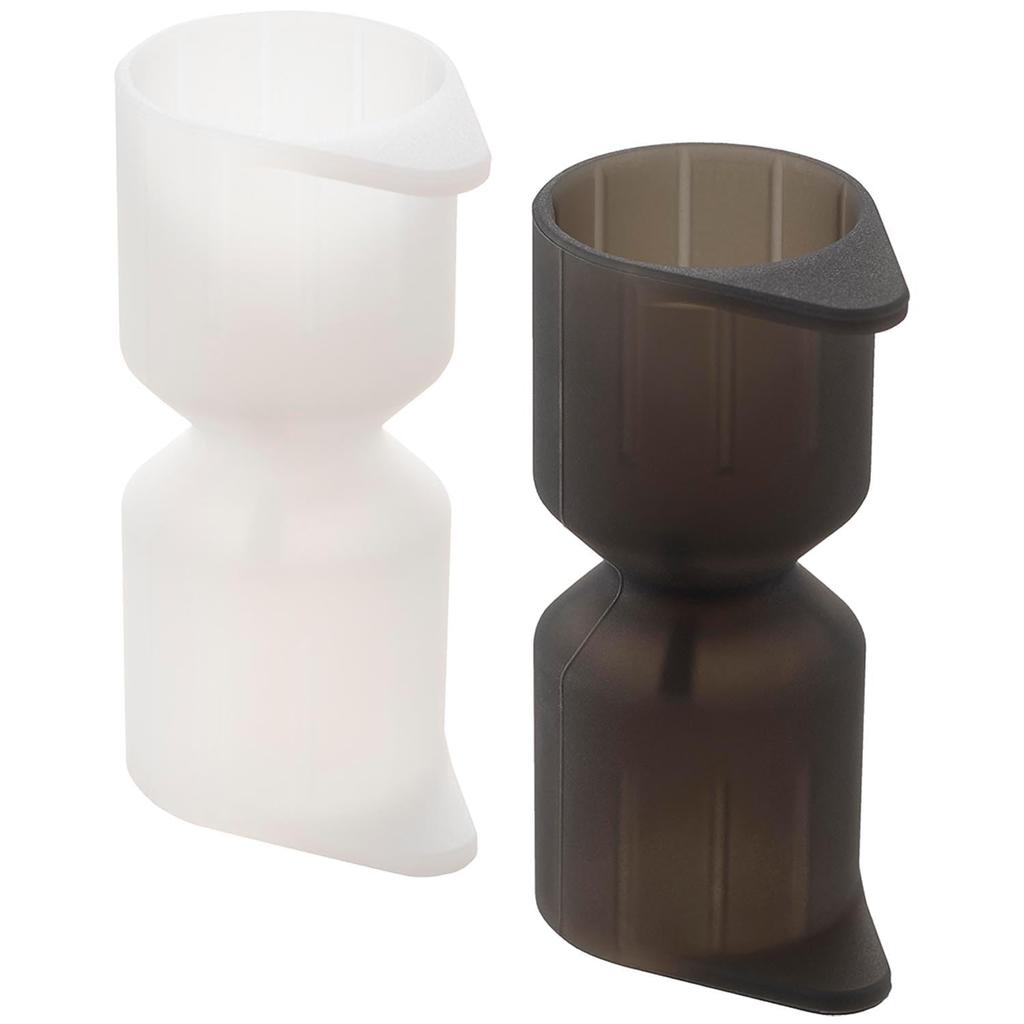 Yamazaki Silicone Foldable Polyjuice Ice Set of 2 White x x Freezer Silicone Dishwasher Freezer 10163 Cover, Colors, & Black, W3.3 D2.4 H6.1cm, Tower,