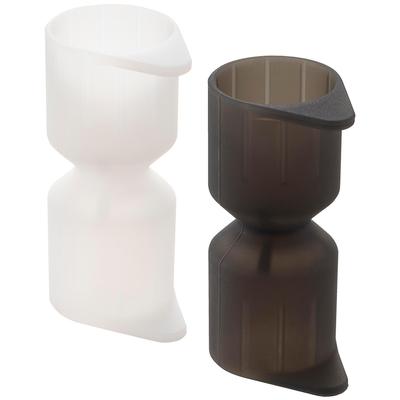 Yamazaki Silicone Foldable Polyjuice Ice Set of 2 White X X Freezer Silicone Dishwasher Freezer 10163 Cover, Colors, & Black, W3.3 D2.4 H6.1cm, Tower,