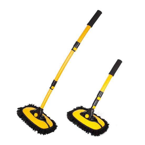15° Curved Car Wash Brush with Long Handle Microfiber Scratch-Free Car Wash Mop with Extension