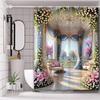 Garden  Pattern  Bathing Curtain  Bathroom Shower Curtain Waterproof With 12 Hooks Home Deco Free Ship