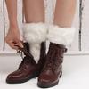 New Cover Fashion Fur  Crochet Knit Boot Socks Leg Warmer Cuffs Toppers Trim