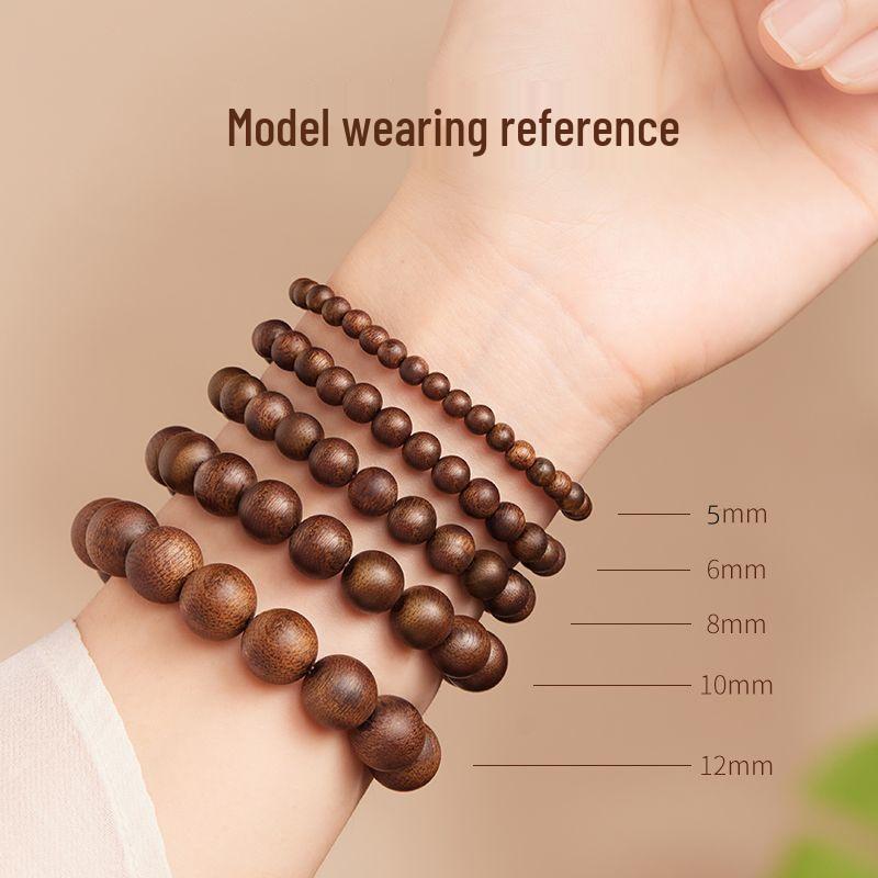 Natural Kynam Agarwood Sink-Grade Loose Beads Bracelet DIY Accessory