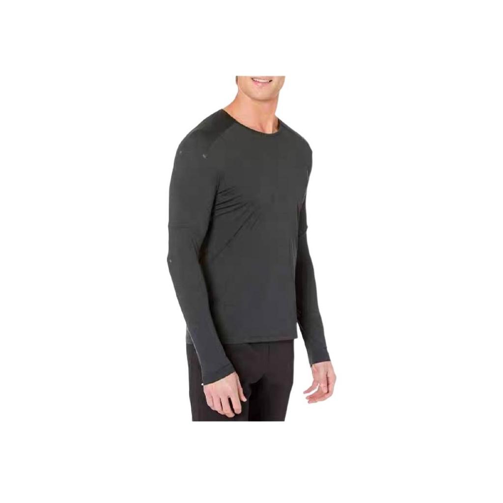 On Performance Mens Running Series Raglan Sleeve Breathable Quick-Dry Crew Neck Lg Sleeve T-Shirt Men Tops Black 113.00121