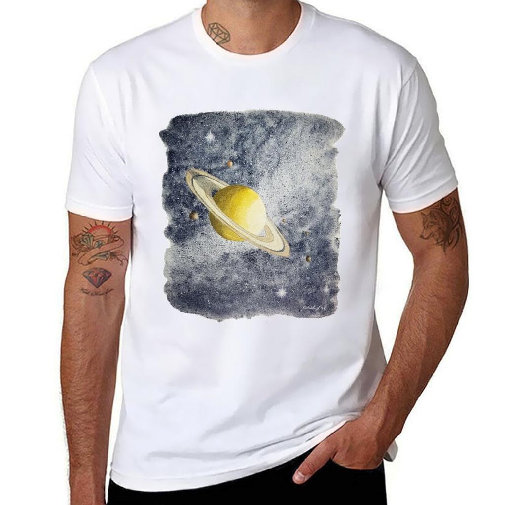 Saturn Tshirt Casual Loose Fit Summer Tee Shirt