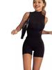 Women's Sporty Fashion Sleeveless High Neck Bodysuit