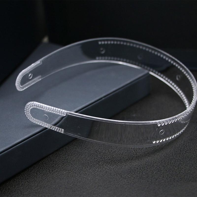 Plain Headbands Toothed Hair Hoop Headbands Clear Plastic Hair Hoop 8mm/12mm/20mm/25mm Plain Headbands Toothed Comb