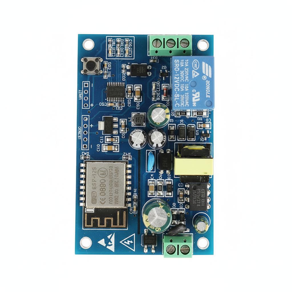 

Одноканальний мережевий модуль реле ESP8266 з дистанційним керуванням 220 В, керування через додаток для телефону, WiFi перемикач для розумного будинку 10*10*2 білий