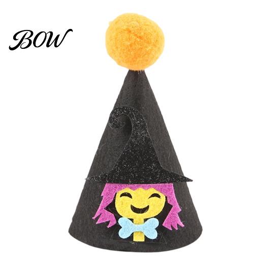 Holiday Pet Hat Halloween Pointed Hat, Cute Ghost Witch Pumpkin Cat Pom-pom Comfortable for Cats And Small Dogs Party