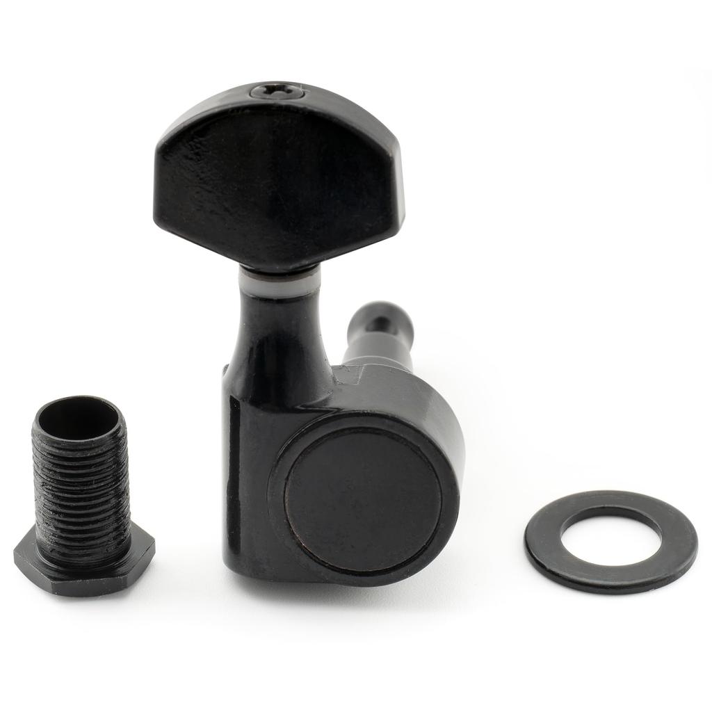 Musiclily Pro 6-Piece Single-Pin Guitar Tuners, Square, for SQ Strat/Telecaster Electric Guitars, Black