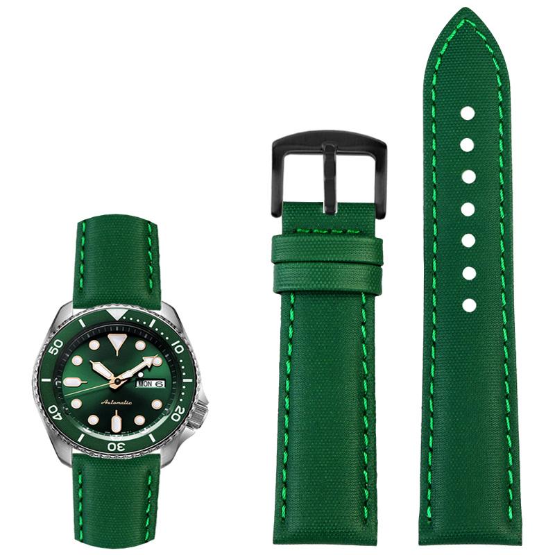 Классический 20 мм 21 мм 22 мм 23 мм 24 мм нейлоновый кожаный ремешок для часов Seiko № 5 Rolex longines WATCH Мужской Женский холщовый тканевый ремешок для часов