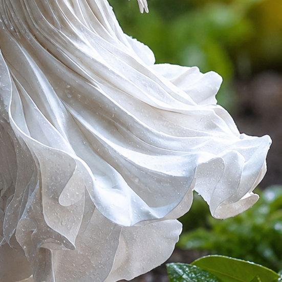 Engel Gartenstecker Dekoration, Acryl Engel Gartenschild mit Stab, Elegante geflügelte Engelsfigur für Innen Außen Hof Rasen Balkon