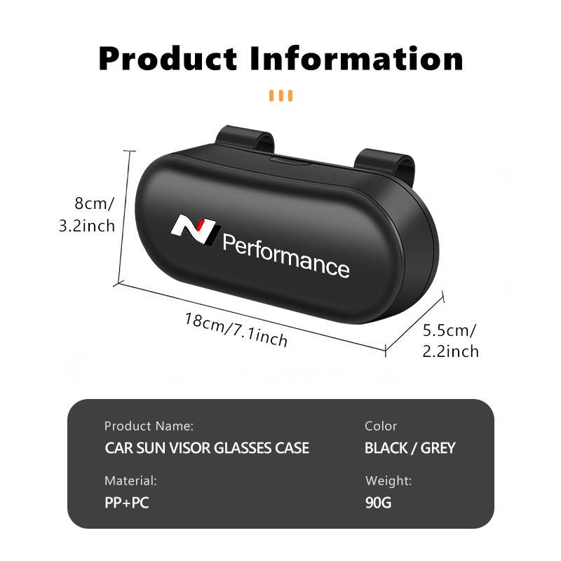 Car Sun Visor Glasses Holder Wear-Resistant Sunglasses Holder For Hyundai N Line Genesis Azera GDI i10 i20 i30 i40 ix20 ix35 B32