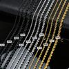 Ropes Long Necklace for Men Women,Stainless Steel Gold Color Twisted Rope Chain Collar,2/3/4/5mm Punk Basic Waterproof Jewelry