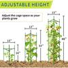 4 Pack 48 Inch Tomato Cages for Garden, Triangle Metal Plant Support with Rust-Resistant Coating, Heavy Duty Tomato Trellis for Raised Bed