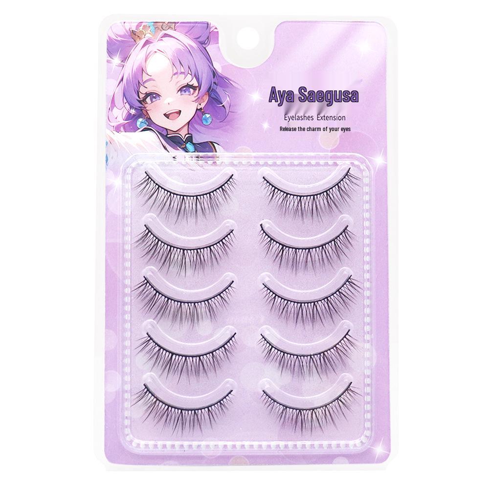 Sanzhicai M52 Fox Series Black Stalk Upper Eyelashes for Men's Ancient Style and Shota Cosplay