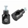Handlebar Post Handlebar Riser Clamp Inch Black Black Compatible with Drag Star Round 7/8 22.2mm 250, Eliminator, Virago, Zoomer, Monkey, Ape,