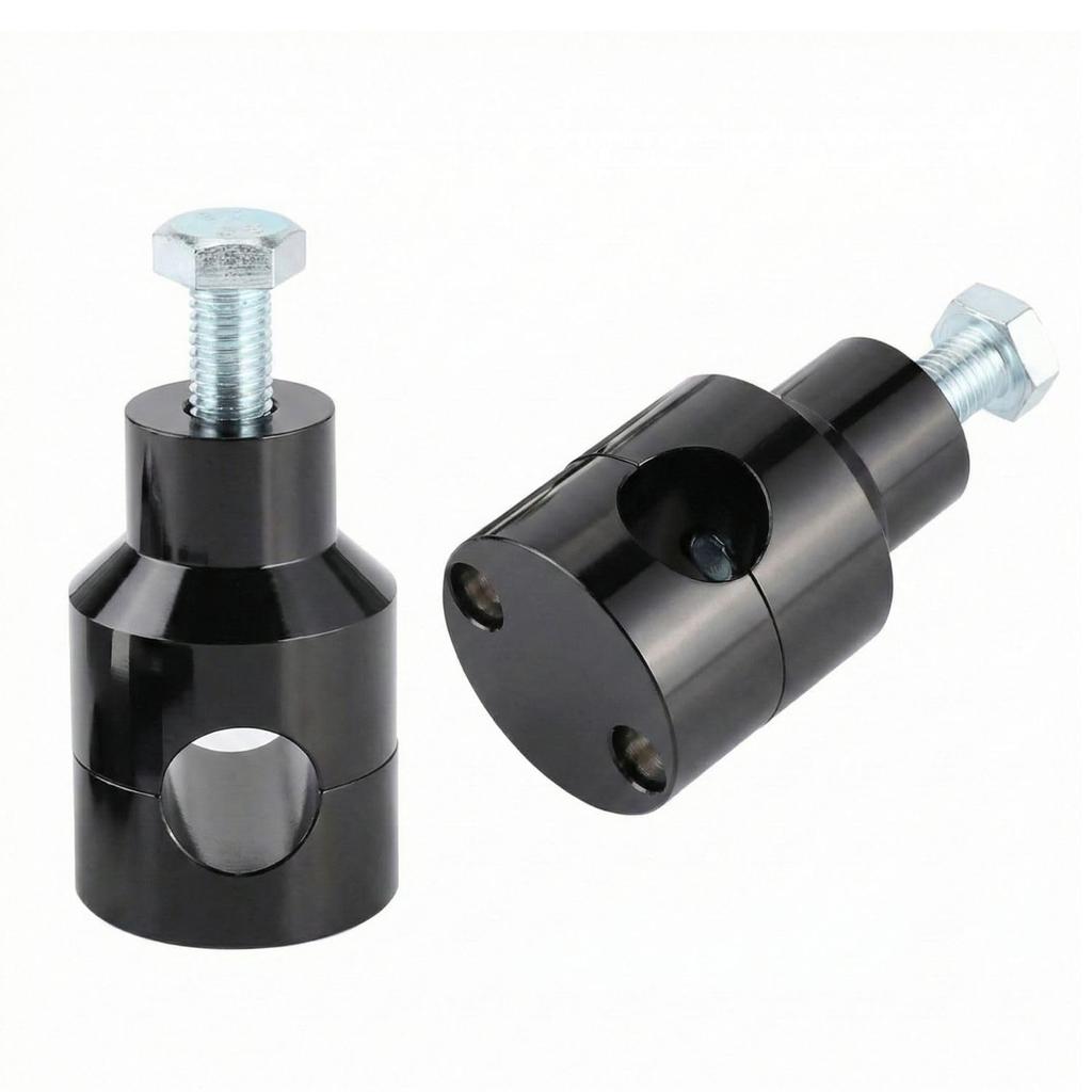 Handlebar Post Handlebar Riser Clamp Inch Black Black Compatible with Drag Star Round 7/8 22.2mm 250, Eliminator, Virago, Zoomer, Monkey, Ape,