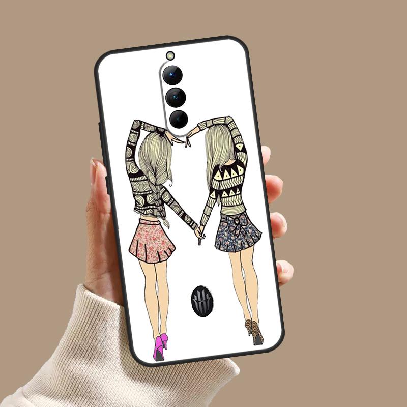 Girls Bff Best Friends Forever Always Case For ZTE Nubia Red Magic 10S 9S 8S 8 9 10 11 Pro Plus 6 7 6S 7S Pro 5G 6R 10 Air Cover