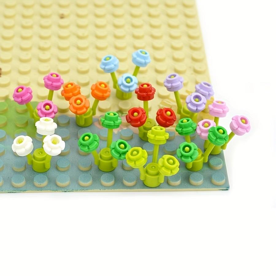 300PCS Round 1x1 with Flower Building Blocks 5 Petals Brick Particle Educational Toys Birthday Kid Gift