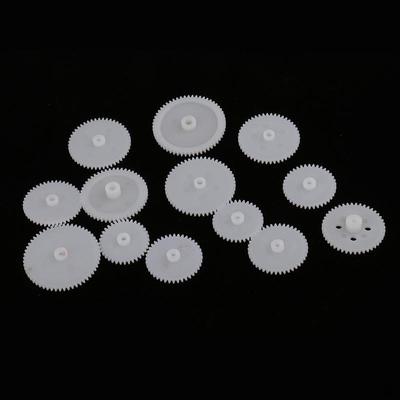 19 Pieces/set White Plastic Assorted Gears Gear Kits Accessories