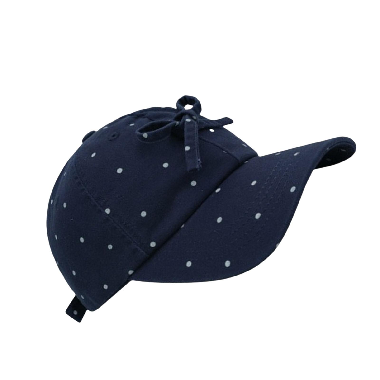 

Casual and Cute Bowknot Baseball Hat Comfortable Cotton Caps Baseball Caps Adjustable Hat for Fashion Female Outfits темно-синий