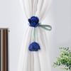 Flower Shape Curtain Holdbacks Polyester Fabric Multiple Color Option Simple Setup Window Decoration