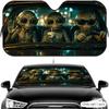 Yeti Snow Road Trip Sun Visor Car Front Windshield Shade UV Block Heat Shield Foldable Universal Fit Cover