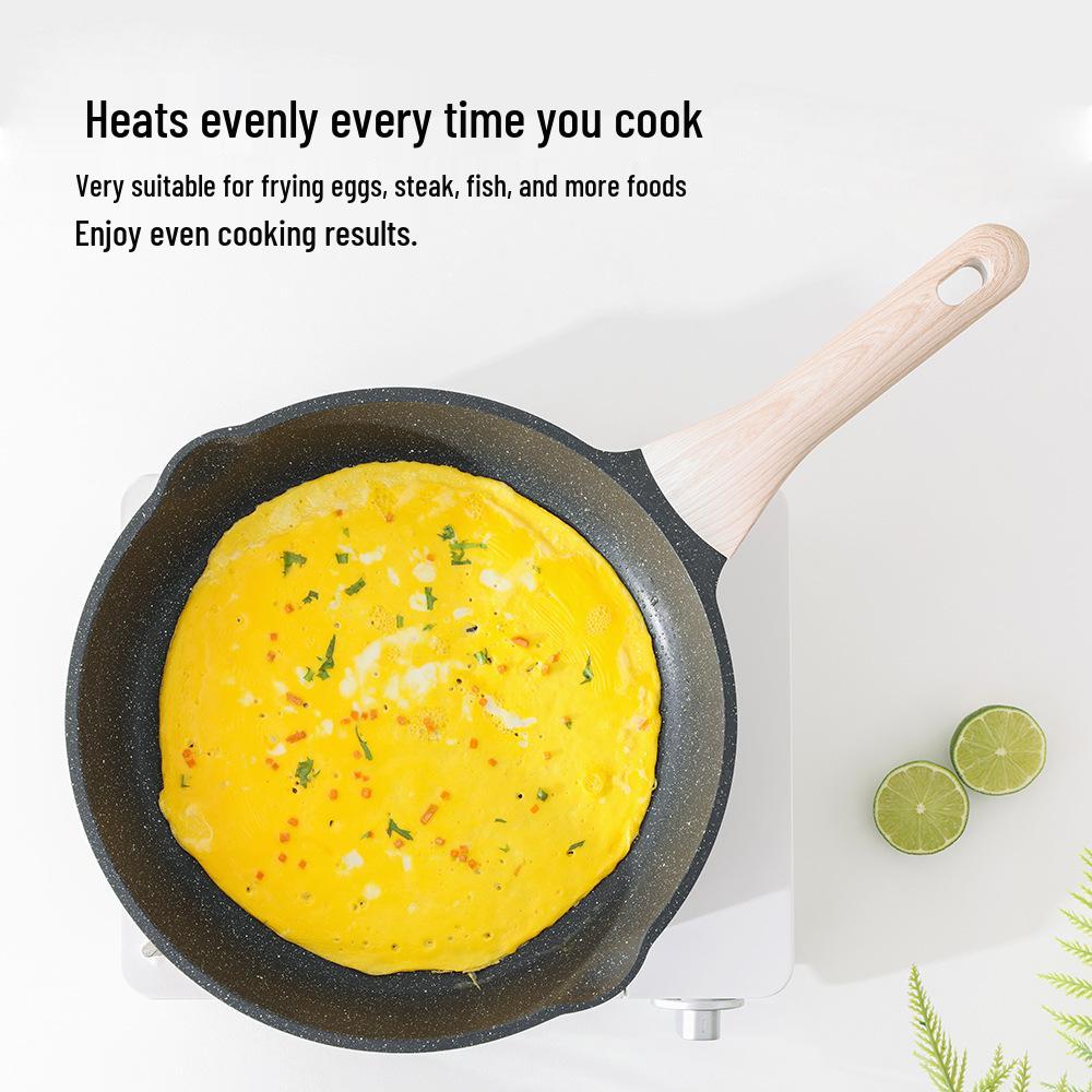 Non-Stick Flat-Bottomed Frying Pan for Steak, Omelette, Pancake, Breakfast, Stir-Fry, Gas & Induction Cookers