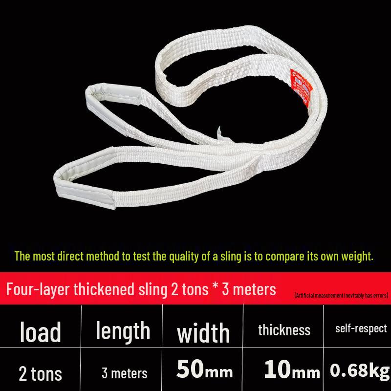Polypropylene Thickened Acid-Washed Webbing Lifting Sling - Crane & Forklift Hoist Tie-Down Strap