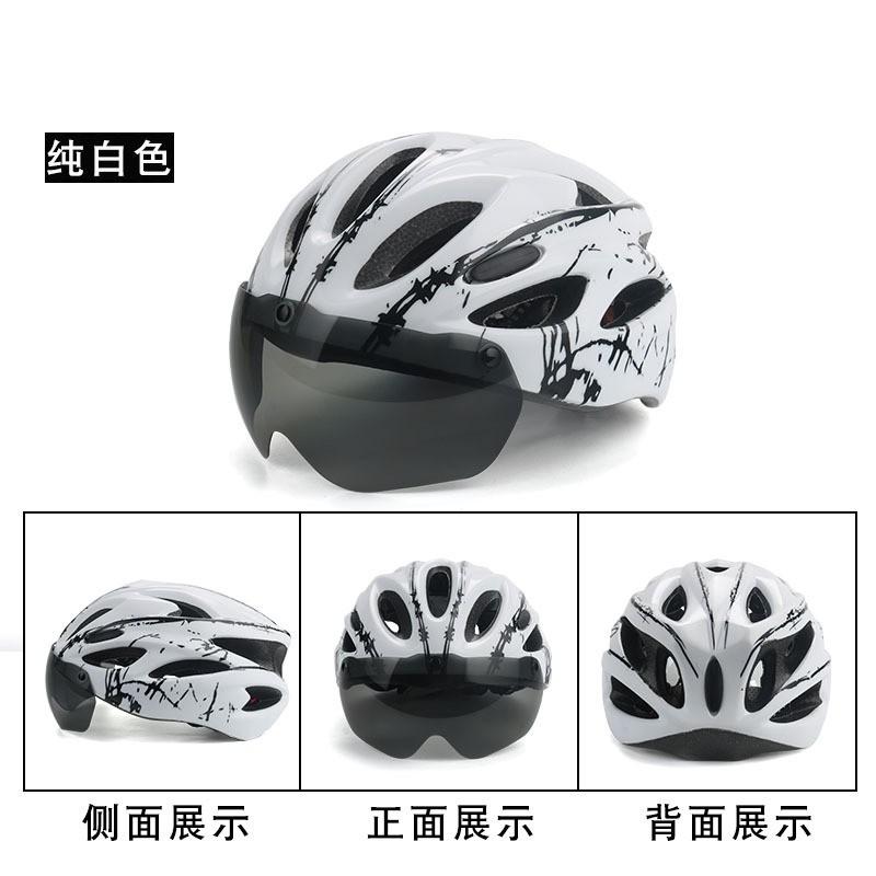 Magnetic Detachable Goggle Cycling Helmet Mountain Road Bike Skateboarding Unisex Adult Safety Headgear